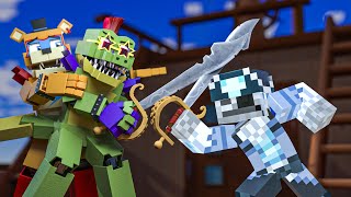 Minecraft Freddy Fighting Against a Ghost Pirate Minecraft FNAF Roleplay [upl. by Norrej933]