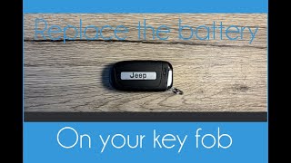 Jeep Dodge Chrysler Fiat key fob battery replacement [upl. by Suoirred]