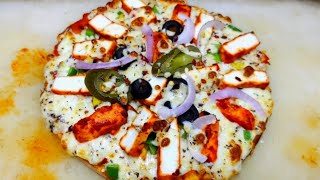 Paneer Tikka Pizza Recipe  Paneer Tikka Pizza at Home  Pizza 🍕 [upl. by Sialac699]