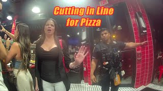 Woman Arrested for Disorderly Conduct After Cutting in Line for Pizza [upl. by Netsirt]