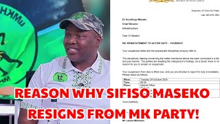 Why Sifiso Maseko Resigned from MK Party [upl. by Desberg203]