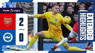 Extended PL Highlights Arsenal 2 Brighton 0 [upl. by Ynffit855]