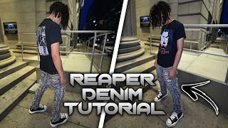 How To Make Reaper Denim  Distressed Jeans DIY [upl. by Nolyk758]