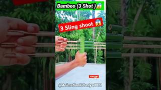 Bamboo  3 SlingShot  😱 Sling shoot craft shot  shorts slingshot balloontwisting bomboo usa [upl. by Nesnej280]