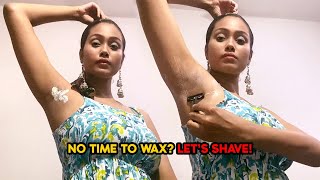 How to shave female underarms at home 🪒 Simple amp Easy 😊 [upl. by Annim258]