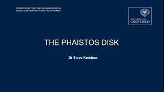 Steve Kershaw  The Phaistos Disk Mystery Forgery and Pseudoarchaeology [upl. by Halfdan]