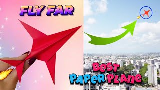 How to make paper Airplane easy that FLY FAR  Origami Plane  Best Paper Airplanes [upl. by Erdnassak]