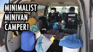 A Truly Minimalist NoBuild Minivan Camper Complete Tour [upl. by Wertz]