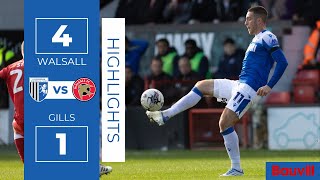 HIGHTLIGHTS  Walsall 4 v Gillingham 1 [upl. by Marguerie]