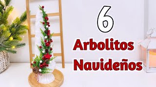 Ideas de 6 ARBOLITOS NAVIDEÑOS 🎄 Ideias de Artesanato para o NATAL [upl. by Reivaj254]