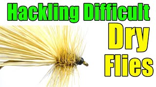 How To Hackle Difficult Dry Flies  Fly Tying Basics For Beginners  Tips and Tricks [upl. by Jareen]