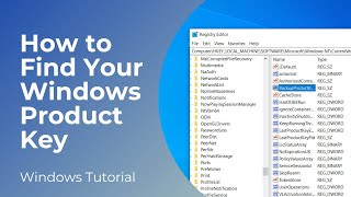 How to Find Your Windows 10 Product Key  Registry Editor [upl. by Dyol]