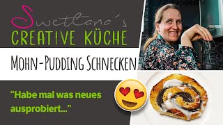 Pudding Mohnschnecken  Habe mal was neues gebacken [upl. by Nylissej394]