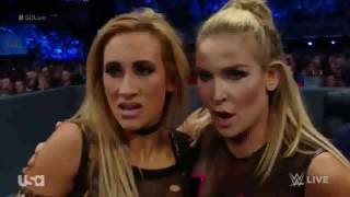 Naomi Nikki Bella vs Carmella Natalya WWE SmackDown [upl. by Gelasius]