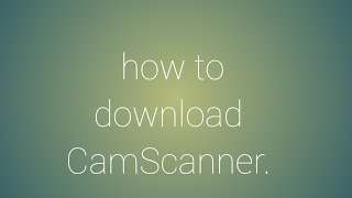 How to download Camscanner after ban [upl. by Sera]