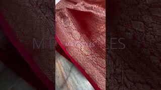 Banarasi handloom pure organza silk Brocade saree Dyeable fabric [upl. by Athalee]