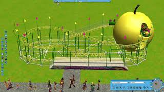 RollerCoaster Tycoon 3 Custom Coaster Full POV and DOWNLOAD Wacky Worm Kiddie Coaster RCT3 [upl. by Madlen]