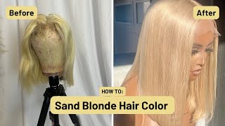 How To Achieve The Perfect AshSand Blonde Hair Color  Mazic Beauty [upl. by Brantley139]