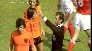 Tackle on Cruyff penalty by Neeskens vs Bulgaria WorldCup74 [upl. by Addi]