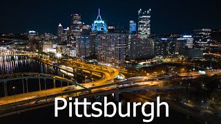 Pittsburgh Skyline Nighttime Hyperlapse 2 24014 [upl. by Lemyt391]