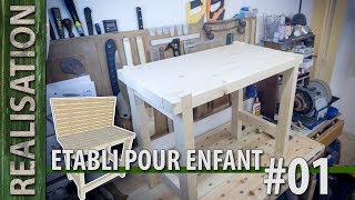 Etabli en bois pour enfant [upl. by Naujit]