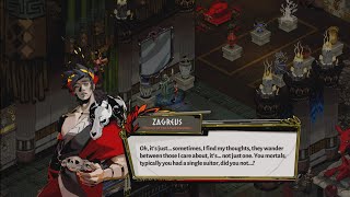 Zagreus asks Achilles if its normal to have feelings for more than one suitor  Hades [upl. by Reinnej]