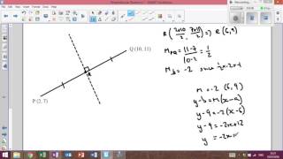 LHS Higher Mathematics  Straight Line 8  Perpendicular Bisectors [upl. by Sandie]