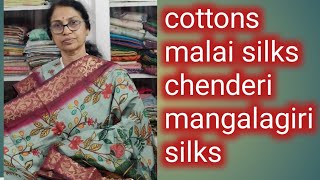 chenderi sarees malai silkscottonsmangalagiri silkssuseelafashionpoint [upl. by Fritts]