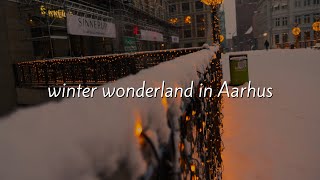 Warm winter city lights in Aarhus Århus [upl. by Haleemaj112]