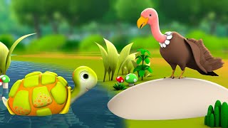 Kachua aur Gidh Hindi Moral Stories for Kids कछुआ और गिद्ध 3D Animated Story Tortoise Vulture Tales [upl. by Prouty39]