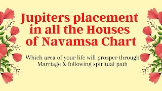 Jupiters placement in all the House of Navamsa Chart D9 chart  Significance amp results [upl. by Adnuahs121]