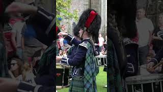 Ballater Pipe Band drum corps playing 79th Farewell to Gibraltar during 2023 Beating Retreat shorts [upl. by Anilak683]