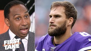 Kirk Cousins is so bad the Vikings could eat his 28 million salary  Stephen A  First Take [upl. by Sibella]