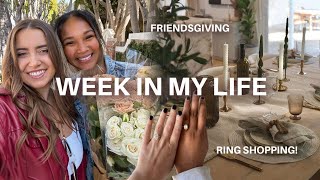 VLOG engagement ring shopping  hosting friendsgiving  an emotional day  morgan yates [upl. by Shaw]