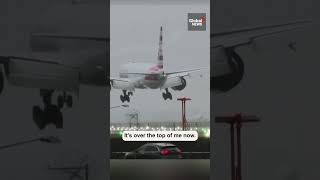 “Oh my God mate” Commentator on edge as passenger jet makes bumpy landing during Storm Gerrit [upl. by Ordnaxela]