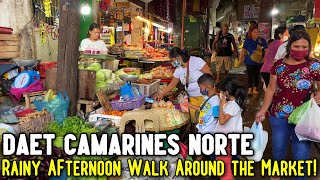 Food Market Tour in DAET CAMARINES NORTE  RAINY Afternoon Walk Around Daet Public Market [upl. by Esiole]