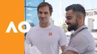 Roger Federer meets Virat Kohli  Australian Open 2019 [upl. by Hort698]