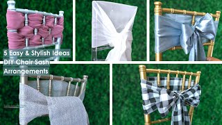 5 Easy amp Stylish Ideas DIY Chair Sash Arrangements  Tableclothsfactorycom [upl. by Anib413]