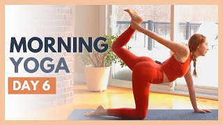 DAY 6 GROW  10 min Morning Yoga Stretch – Flexible Body Yoga Challenge [upl. by Riella427]