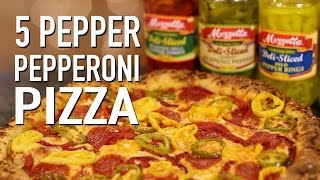 5 Pepper Pepperoni Pizza Pie Please [upl. by Neeka]