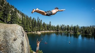 Insane Cliff Jumping  A HowTo Guide with Robert Wall in Lake Tahoe [upl. by Seidler]