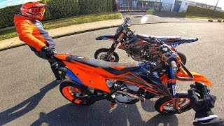 LA VIOLENCE  KTM 450 exc VS 500 exc 100 SUPERMOTARD [upl. by Ibbed377]