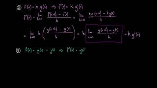 Reglas básicas de la diferenciación  Cálculo  Khan Academy en Español [upl. by Dremann]