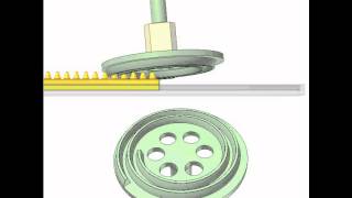 Archimedean spiral gear and Pin rack [upl. by Canotas]