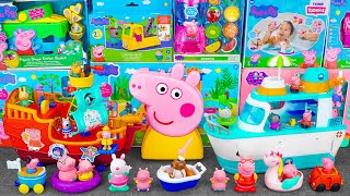 Peppa Pig Toys Unboxing Review  Peppa Pig Cruise Ship Playset  Peppa Family Canoe Trip  ASMR [upl. by Olegna]