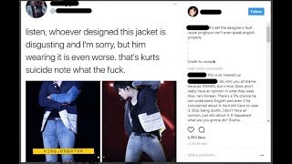 Fans are not happy with SHINee Jonghyuns stylist for giving him a jacket with Kurt Cobains suicide [upl. by Alahsal]