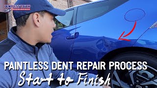 Watch Start to Finish Dent Repair on a Honda CRZ  Dentless Touch [upl. by Schoenfelder]