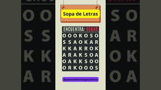 Encuentra el nombre Oskar en esta sopa de letraspuzzle aprender juegosmentales adivinanza quiz [upl. by Lamarre]