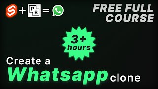 How to create a WHATSAPP CLONE using Svelte and PocketBase  FULL COURSE [upl. by Liatrice217]