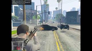 GTA 5 LSPD Vs Michael 720p Vespucci Canals Vespucci Los Santos [upl. by Eidnahs]